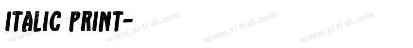 Italic Print字体转换